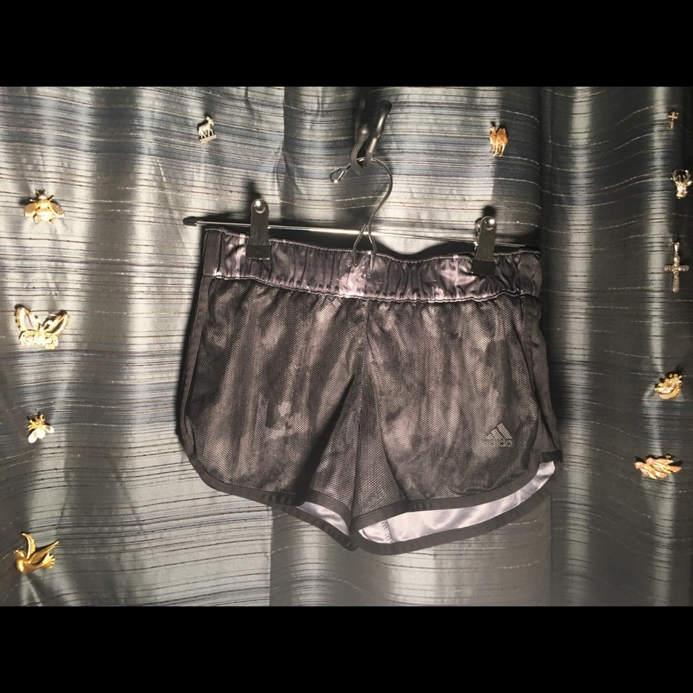 Adidas Running Shorts Black/Grey Camo&Black mesh.